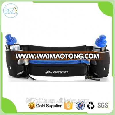 Waterproof Lightweight Elastic Waist Bag Hydration Running Belt with Water Bottles